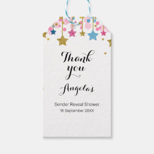 Gold glitter moon Modern Thank You Tag. Gift Tags