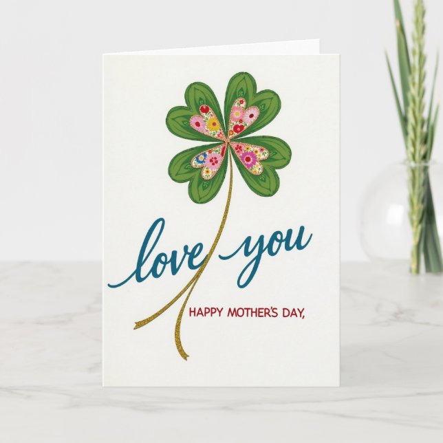 Gold Glitter Mothers Day Card (Front)