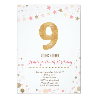 Ninth Birthday Invitations & Announcements | Zazzle