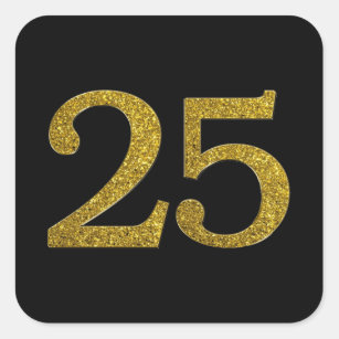 Number 25 Stickers | Zazzle