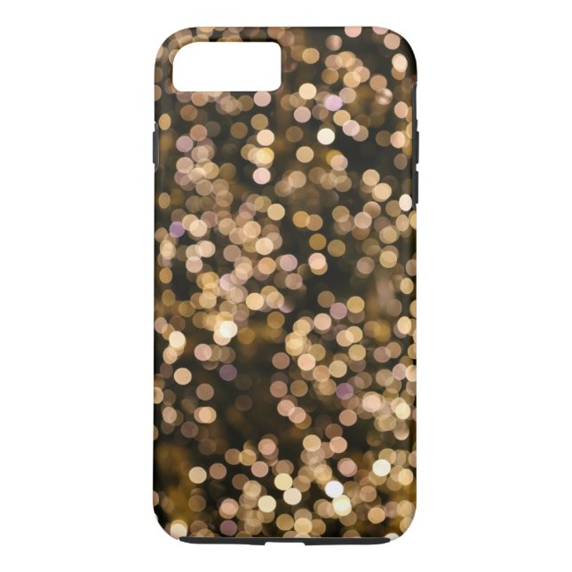 Gold Glitter Omber Plain Personalized Case-Mate iPhone Case (Back)