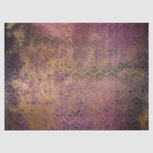 Gold Glitter on Purple Distressed Decoupage Tissue Paper