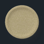 Gold Glitter Paper Plate<br><div class="desc">Gold Glitter (not actual glitter)</div>