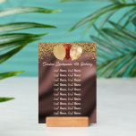 Gold Glitter &amp; Party Balloons Table Number Holder
