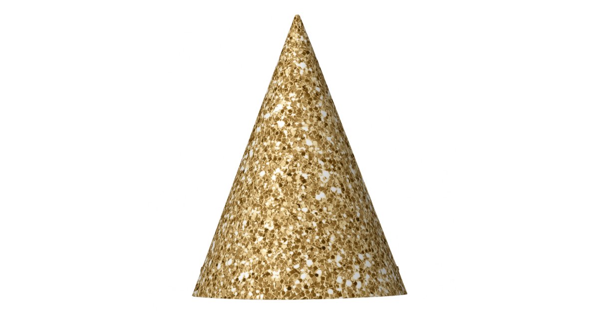 Gold Glitter Party Hat Zazzle