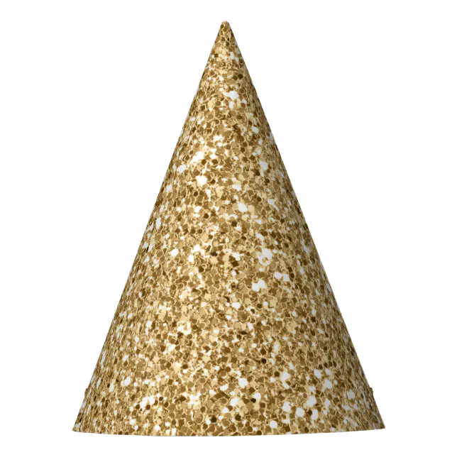 Gold Glitter Party Hat | Zazzle