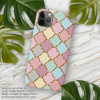Gold Glitter Pastel Pink Turquoise Blue Green Art Iphone 13 Pro Max Case by CaseConceptCreations at Zazzle