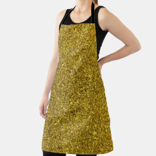 Gold Glitter Pattern Apron