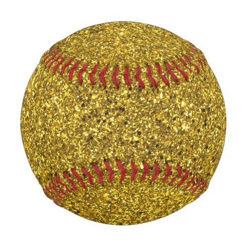 Gold Glitter Pattern Baseball