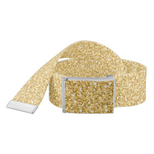 Gold Glitter Pattern Belt