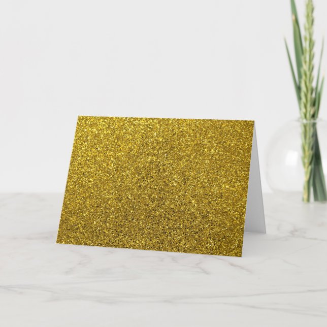 Gold Glitter Pattern Card (Front)