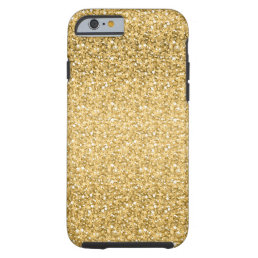 Gold Glitter Pattern Tough iPhone 6 Case