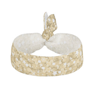 Gold Glitter Pattern Hair Tie