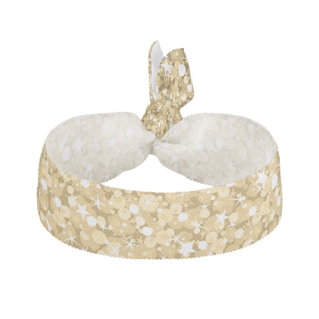 Gold Glitter Pattern Hair Tie (Front)