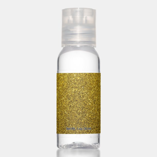 Gold Glitter Pattern Hand Sanitizer (Front)