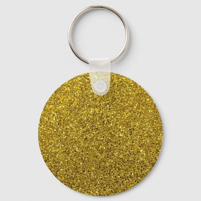 Gold Glitter Pattern Keychain (Front)