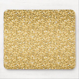 Gold Glitter Pattern Mouse Pad