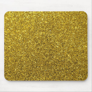 Gold Glitter Pattern Mouse Pad