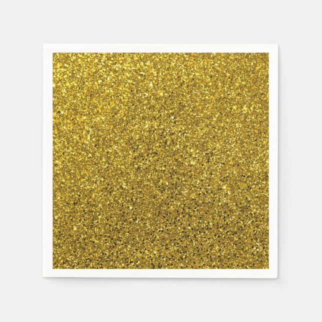Gold Glitter Pattern Napkins (Front)
