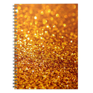 Gold Glitter Pattern Notebook