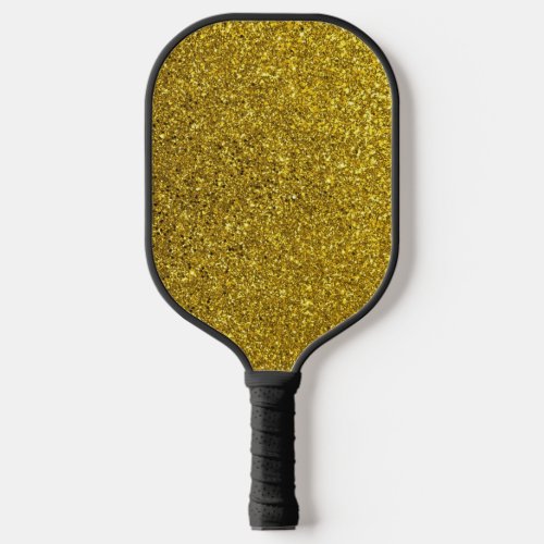 Gold Glitter Pattern Pickleball Paddle