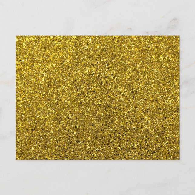 Gold Glitter Pattern Postcard (Front)