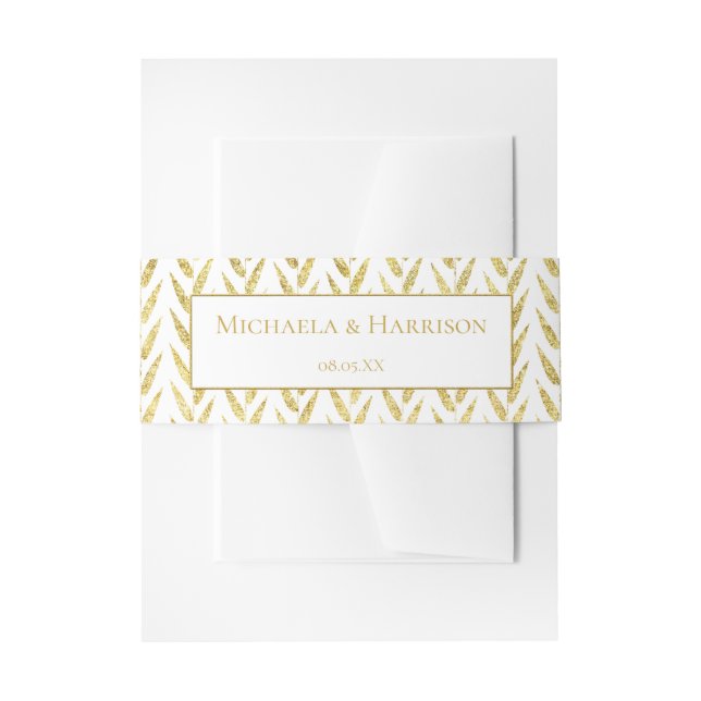 Gold Glitter Pattern Stationery Belly Band (Front Example)