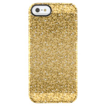 Gold Glitter Pattern Clear Iphone Se/5/5s Case by gogaonzazzle at Zazzle