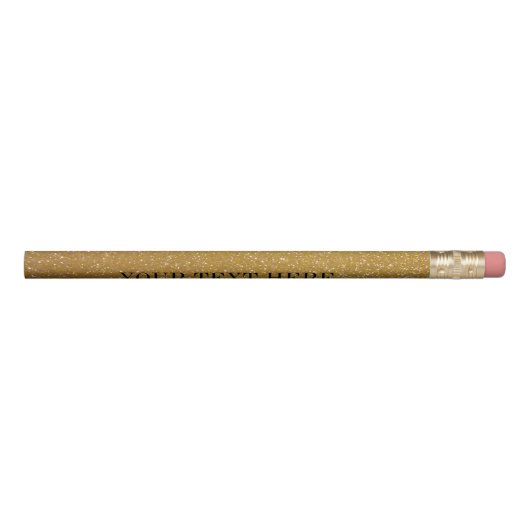 Gold glitter pencils with custom text (Rotated 270)