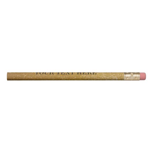 Gold glitter pencils with custom text (Rotated 90)