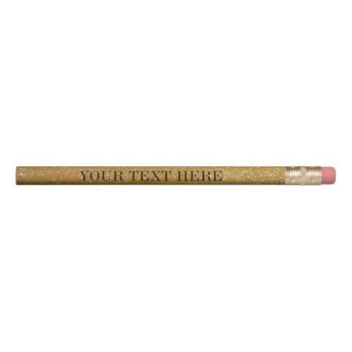 Gold glitter pencils with custom text