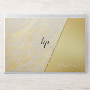Gold Glitter Personalized  HP Laptop Skin