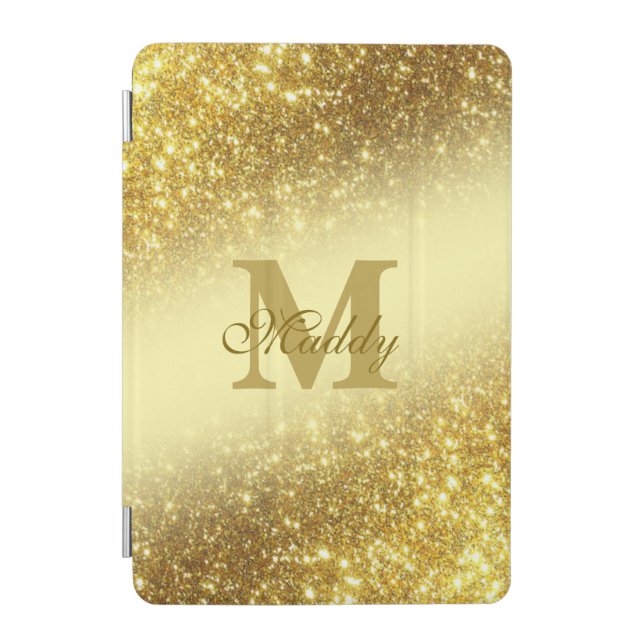 gold glitter personalized iPhone / iPad case (Front)