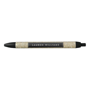 Gold Glitter Personalized Pen