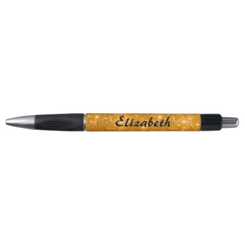 Gold Glitter Personalized Pen