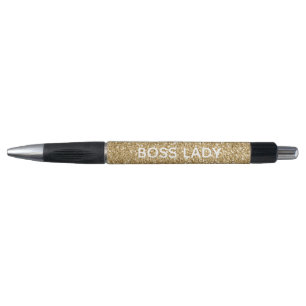 Gold Glitter Personalized Text Pen