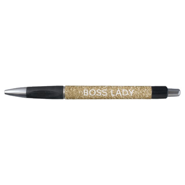 Gold Glitter Personalized Text     Pen (Front)