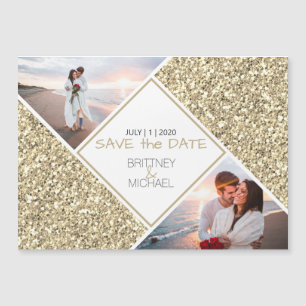 Gold Glitter Photo Collage