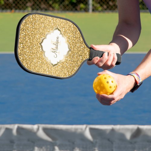 Gold Glitter Pickleball Paddle