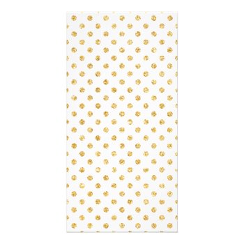 Gold Glitter Polka Dots Pattern Card by allpattern at Zazzle