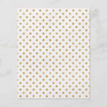 Gold Glitter Polka Dots Pattern Flyer by allpattern at Zazzle