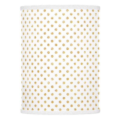 Gold Glitter Polka Dots Pattern Lamp Shade