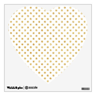 Gold Glitter Polka Dots Pattern Wall Decal