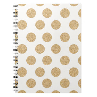 Gold Polka Dots Notebooks & Journals | Zazzle