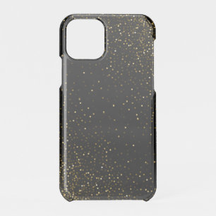 Gold glitter popcorn on black iPhone 11 pro case