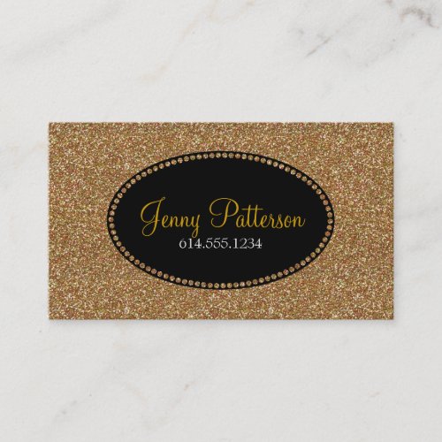 Gold Glitter Pretty Elegant Girly Business Cards
