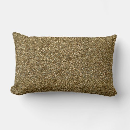 Gold Glitter Print Metallic Scatter Lumbar Cushion