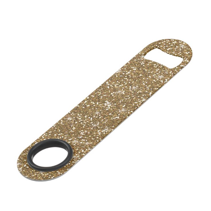 Gold Glitter Printed Speed Bottle Opener Zazzle