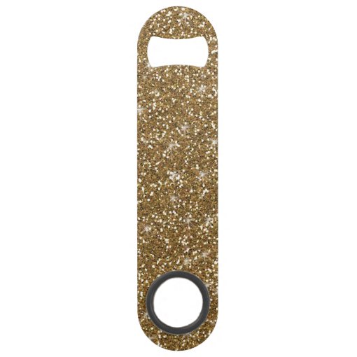 Gold Glitter Printed Speed Bottle Opener Zazzle