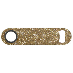 Gold Glitter Printed Speed Bottle Opener